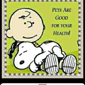 Peanuts Snoopy “Pets Are Good For Your Health”